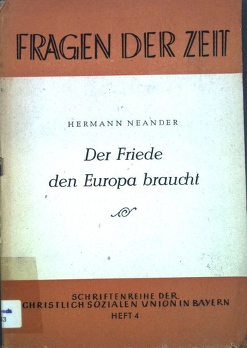 Der friede den europa braucht - europa,