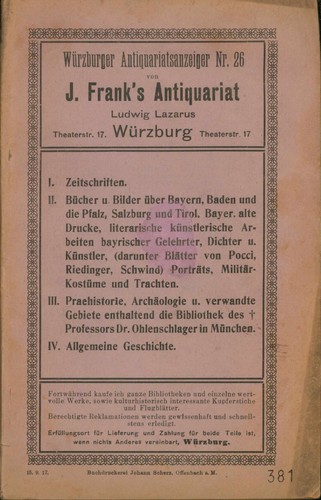 Zeitschriften würzburger - zeitschriften.,