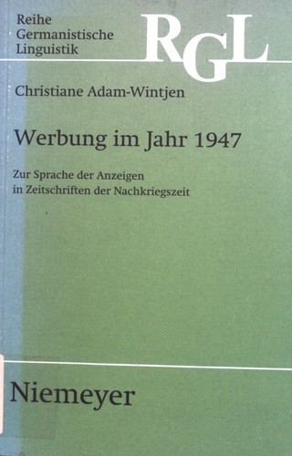 Werbung jahr 1947 - 1947, :