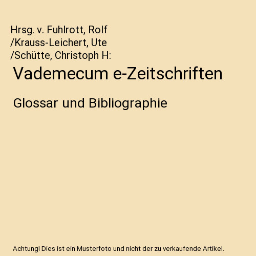 Vademecum zeitschriften - vademecum, e-zeitschriften