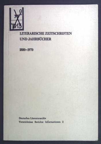 Literarische zeitschriften und - zeitschriften,