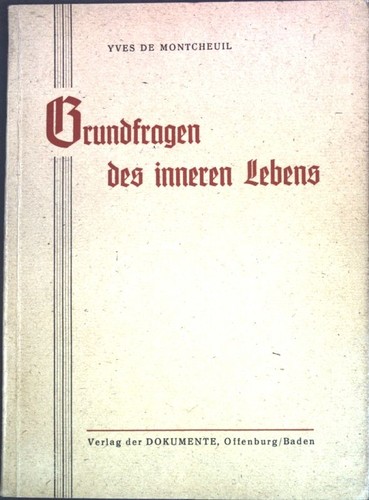 Grundfragen des inneren